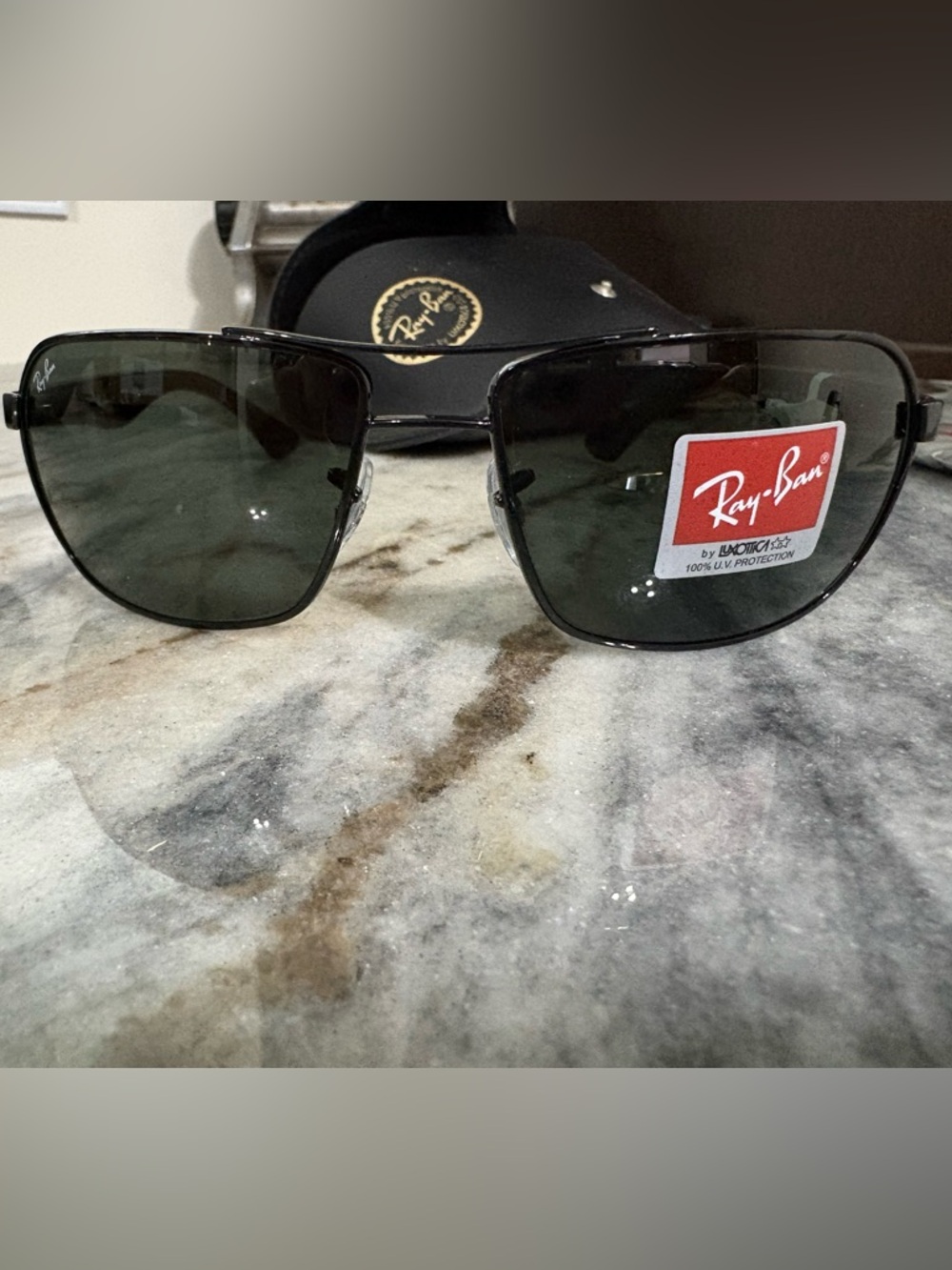 Ray-Ban Black Men's 62MM Square Pilot Sunglasses with Dark Lenses - Picture 7 of 11